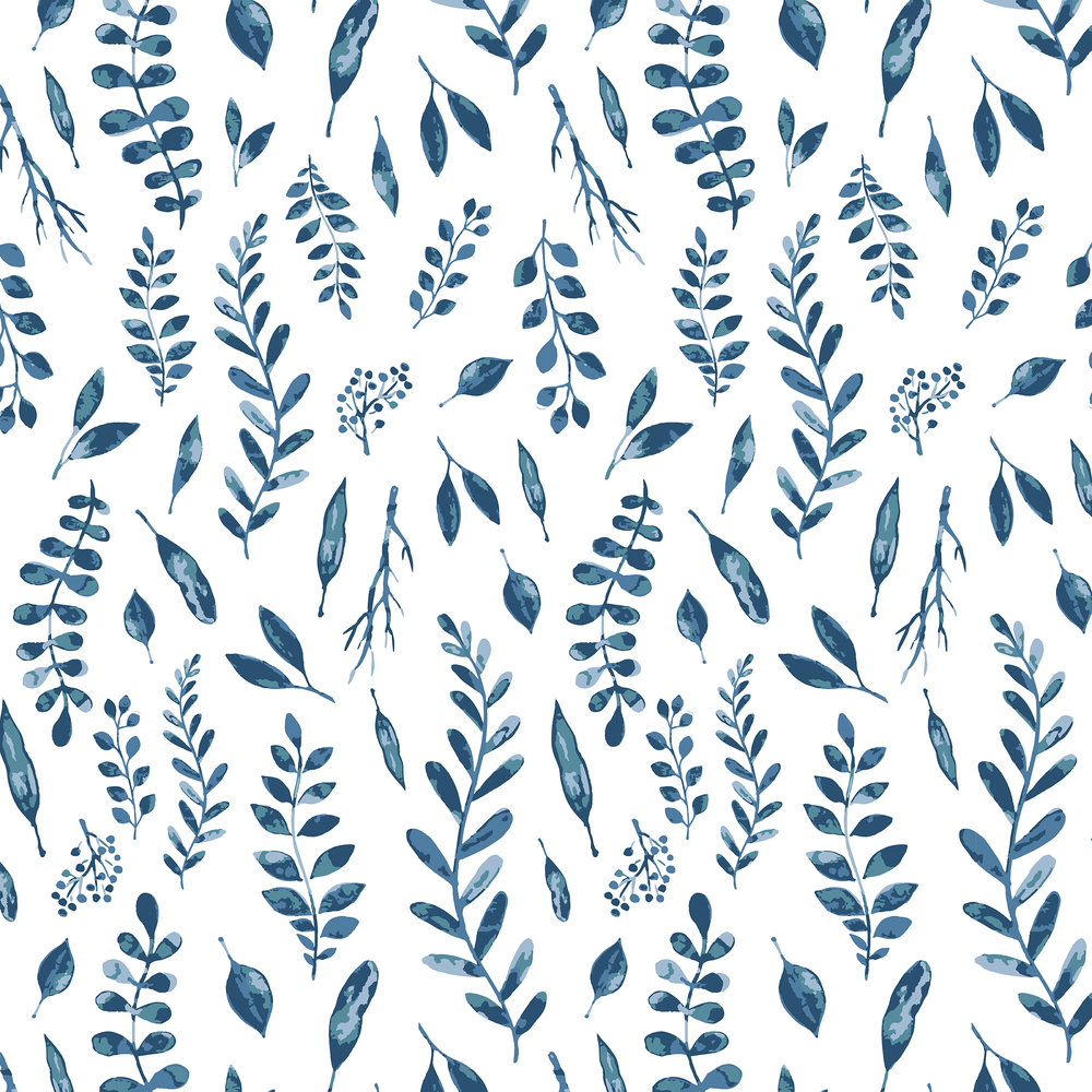 Blue Leaves Crib Sheet