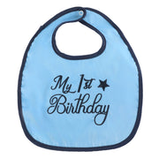 Blue 'my 1st Birthday' Bib