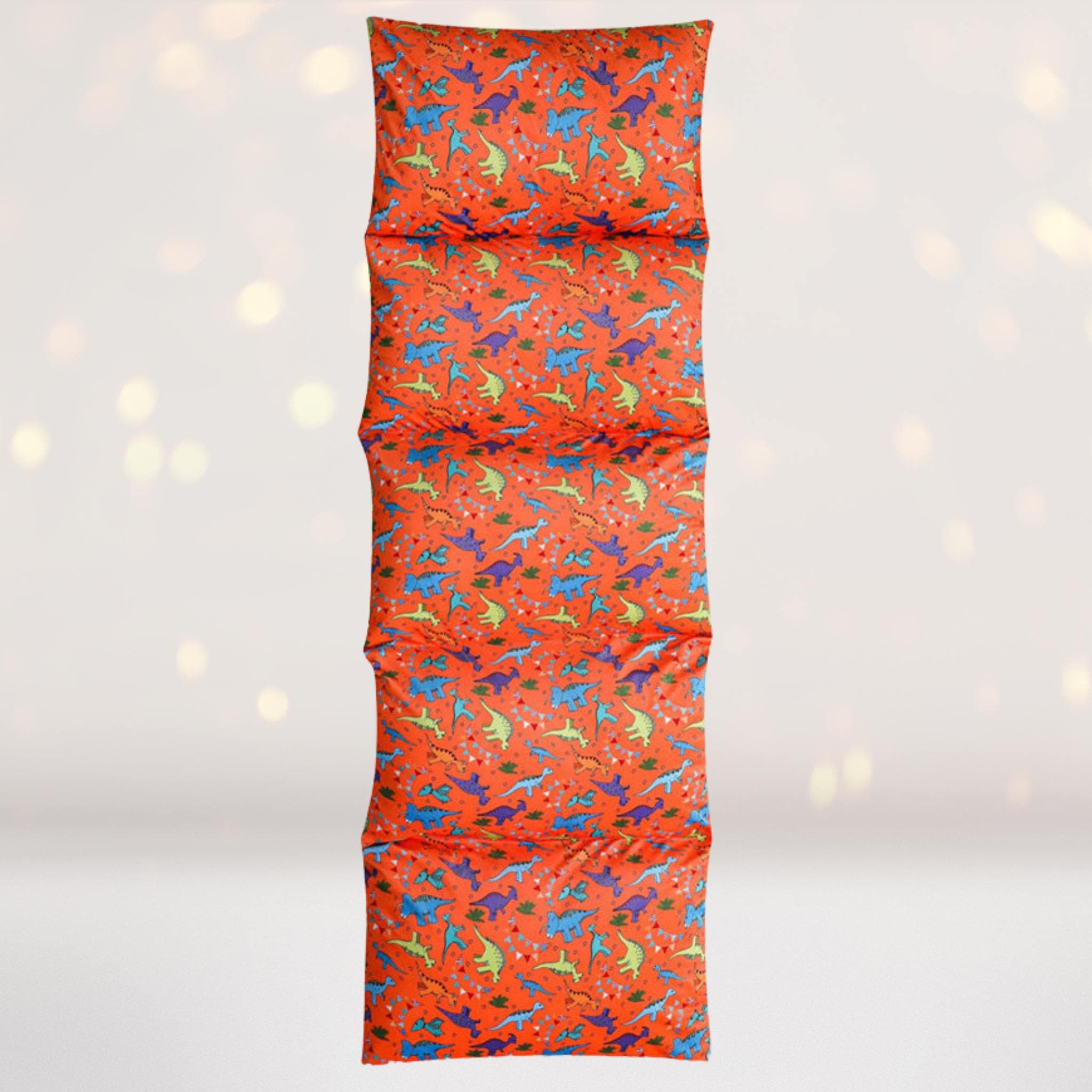 Blue Or Orange Dinosaur Print Pillow Bed Slipcover, Floor Lounger Slipcover, Gift For Dinosaur Lovers