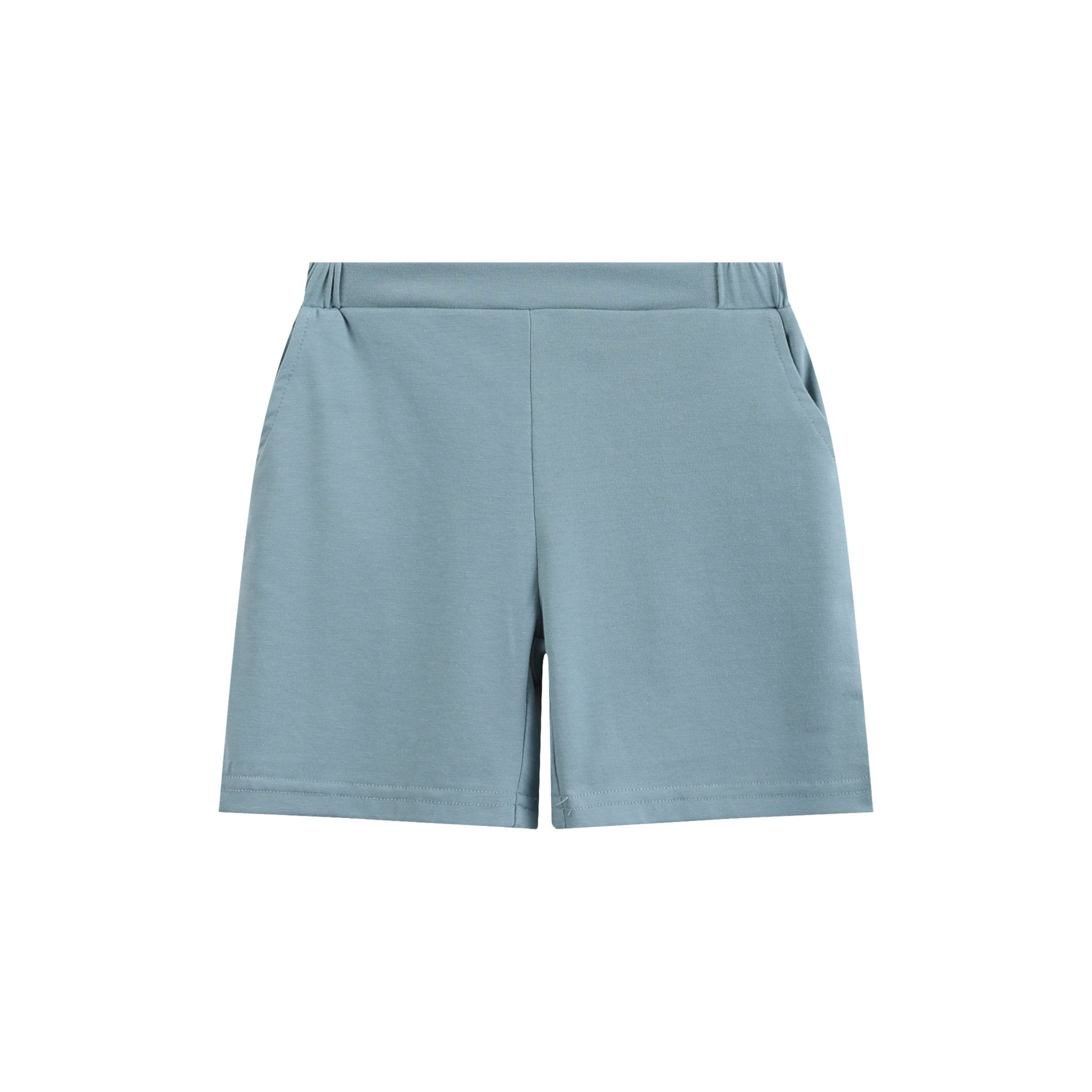 Blue Smocked Abc School Shirt And Shorts Set