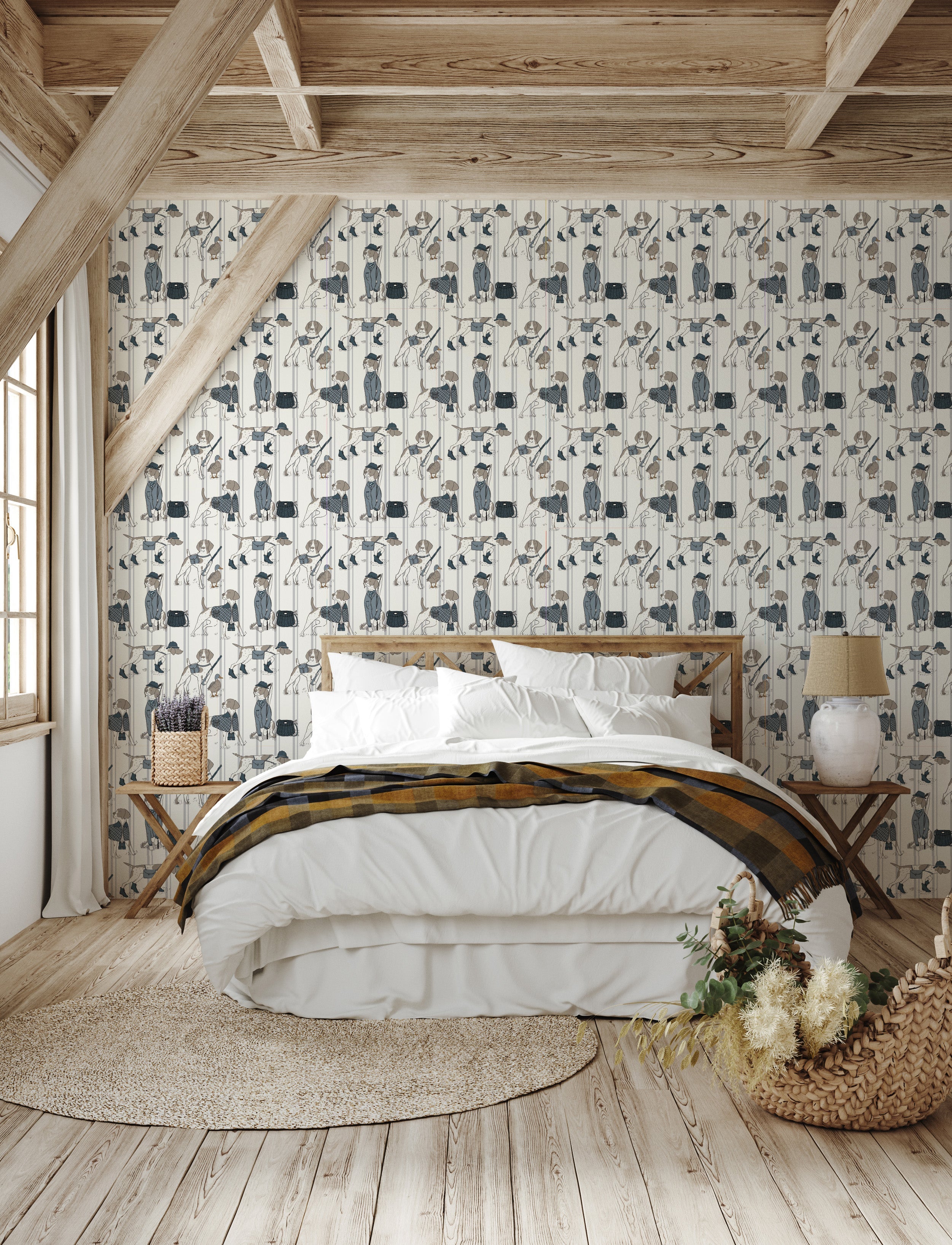 Edmund Wallpaper By Painted Hawk Design