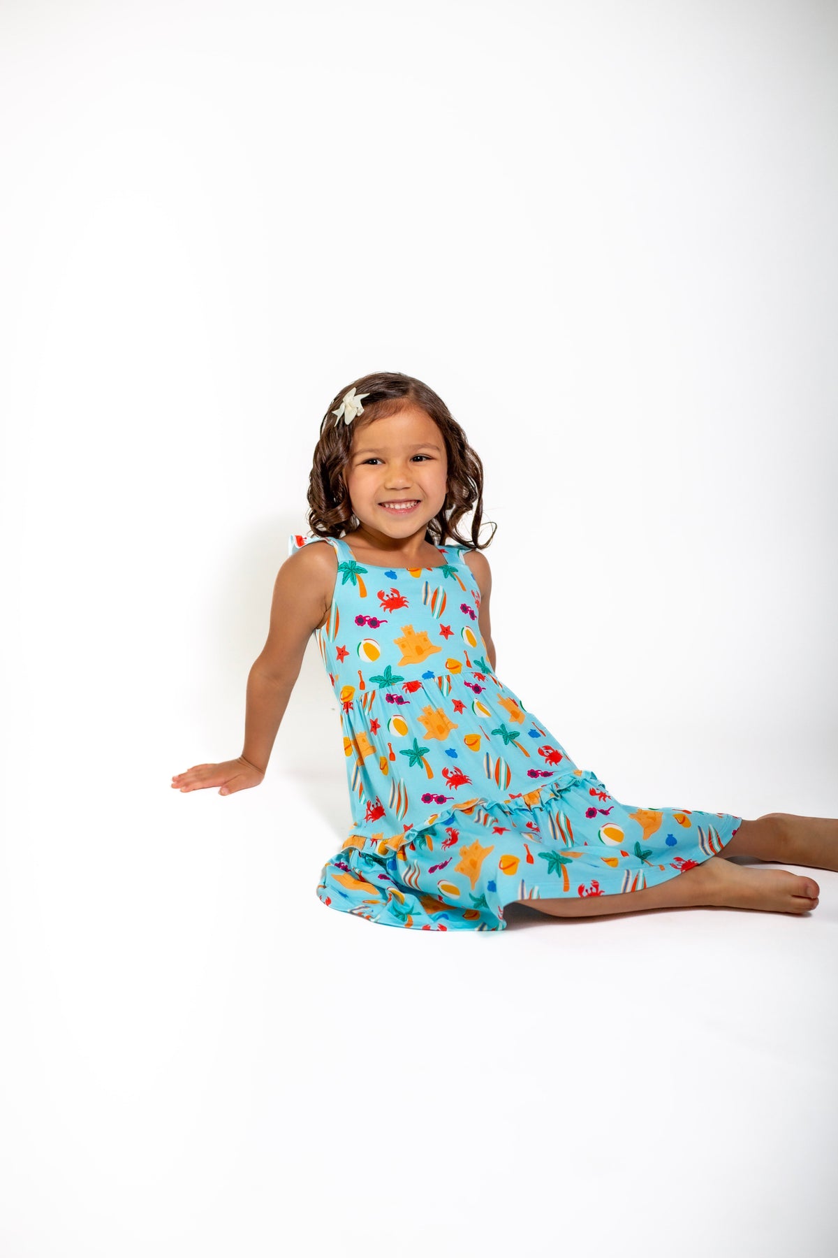 My First Beach Day Sundress – Soft Bamboo Dress For Baby Girls