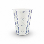 Blue Bow Coquette Paper Cups 9oz (8 Pack)