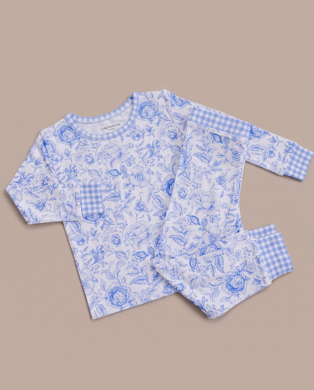 Bamboo Two Piece Set | Blue Flowers