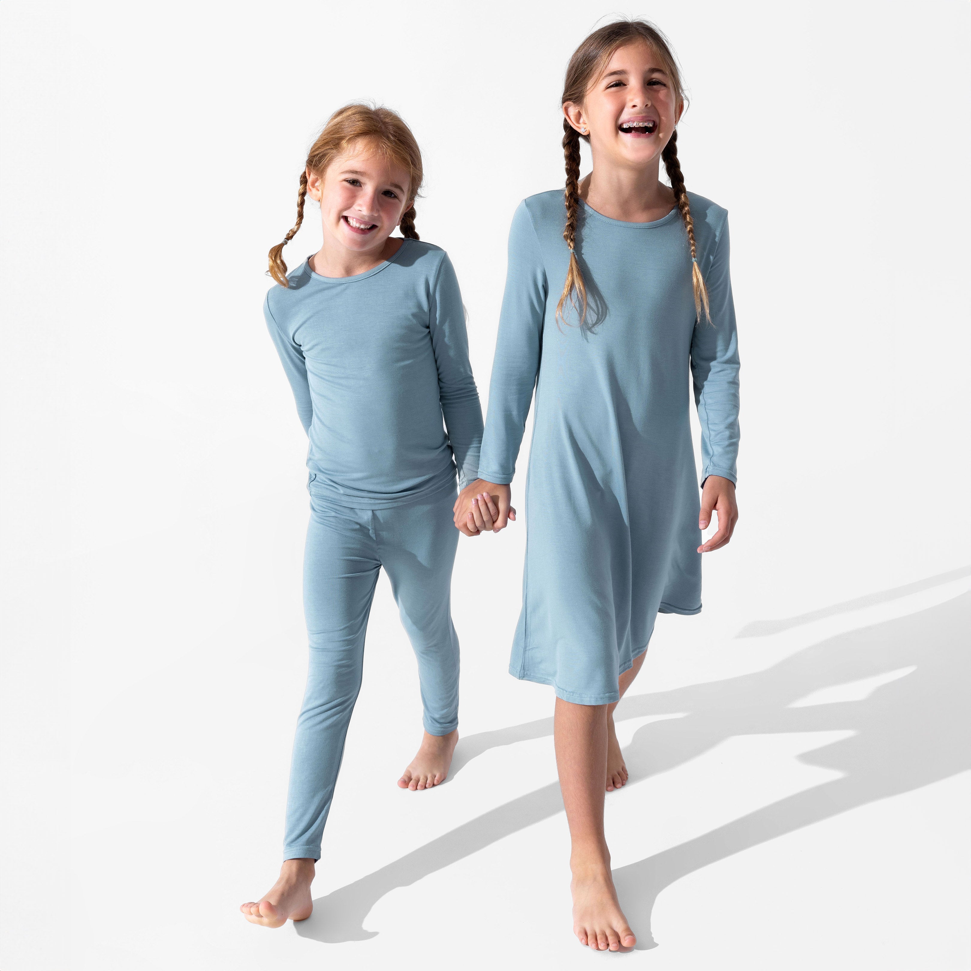 Oasis Teal Bamboo Kids Pajamas