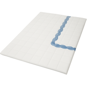 Embroidered Coverlet - Blue Ropes