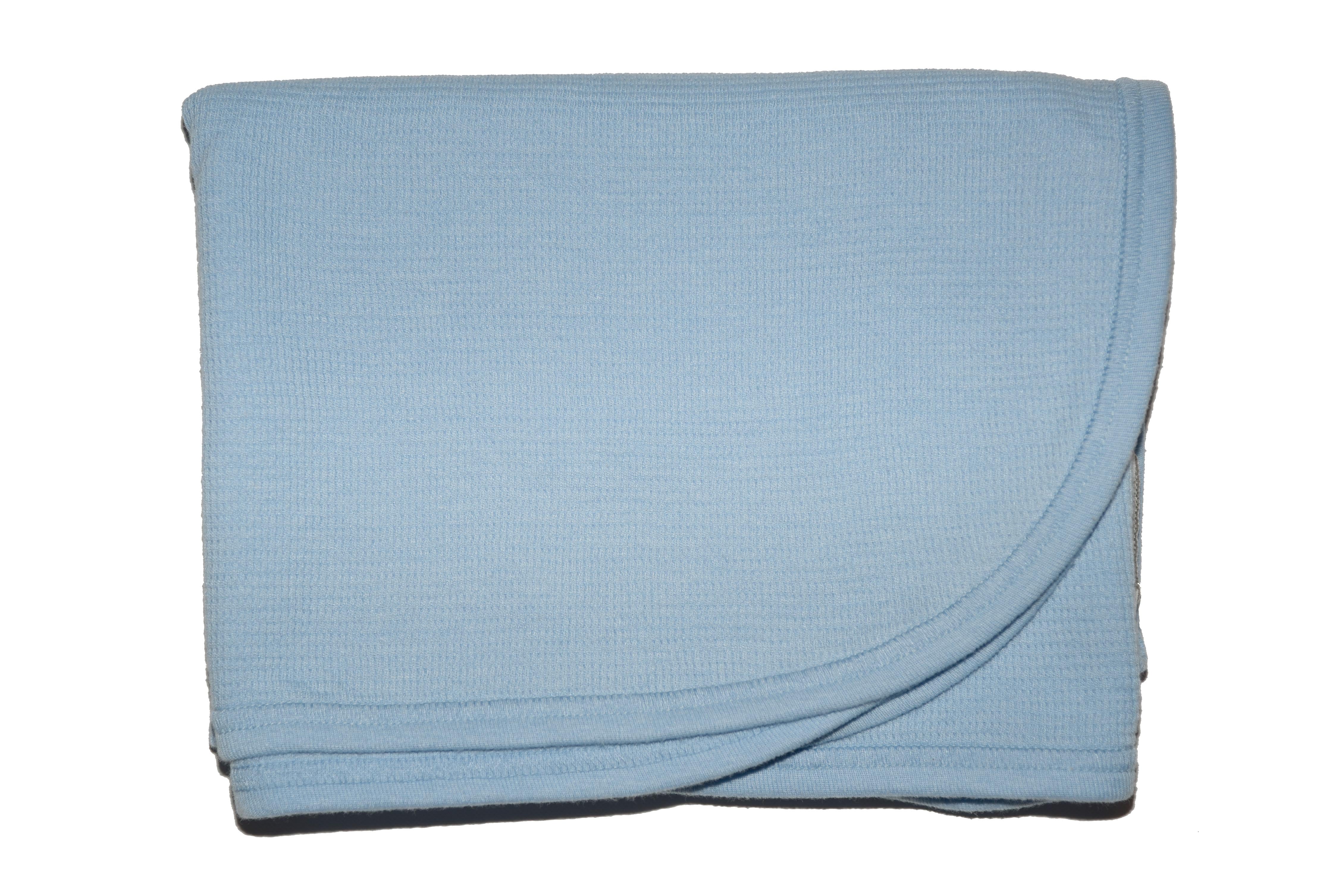 Baby Thermal Super Soft Swaddle Blanket - Simply Solid Blue