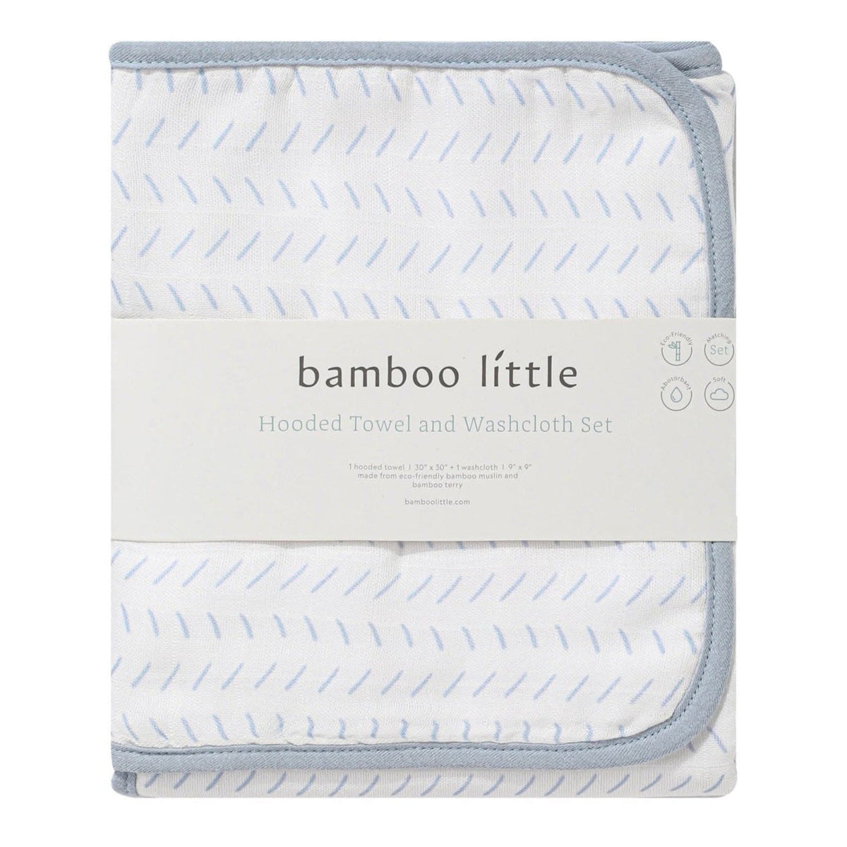 Blue Dash Hooded Towel Set