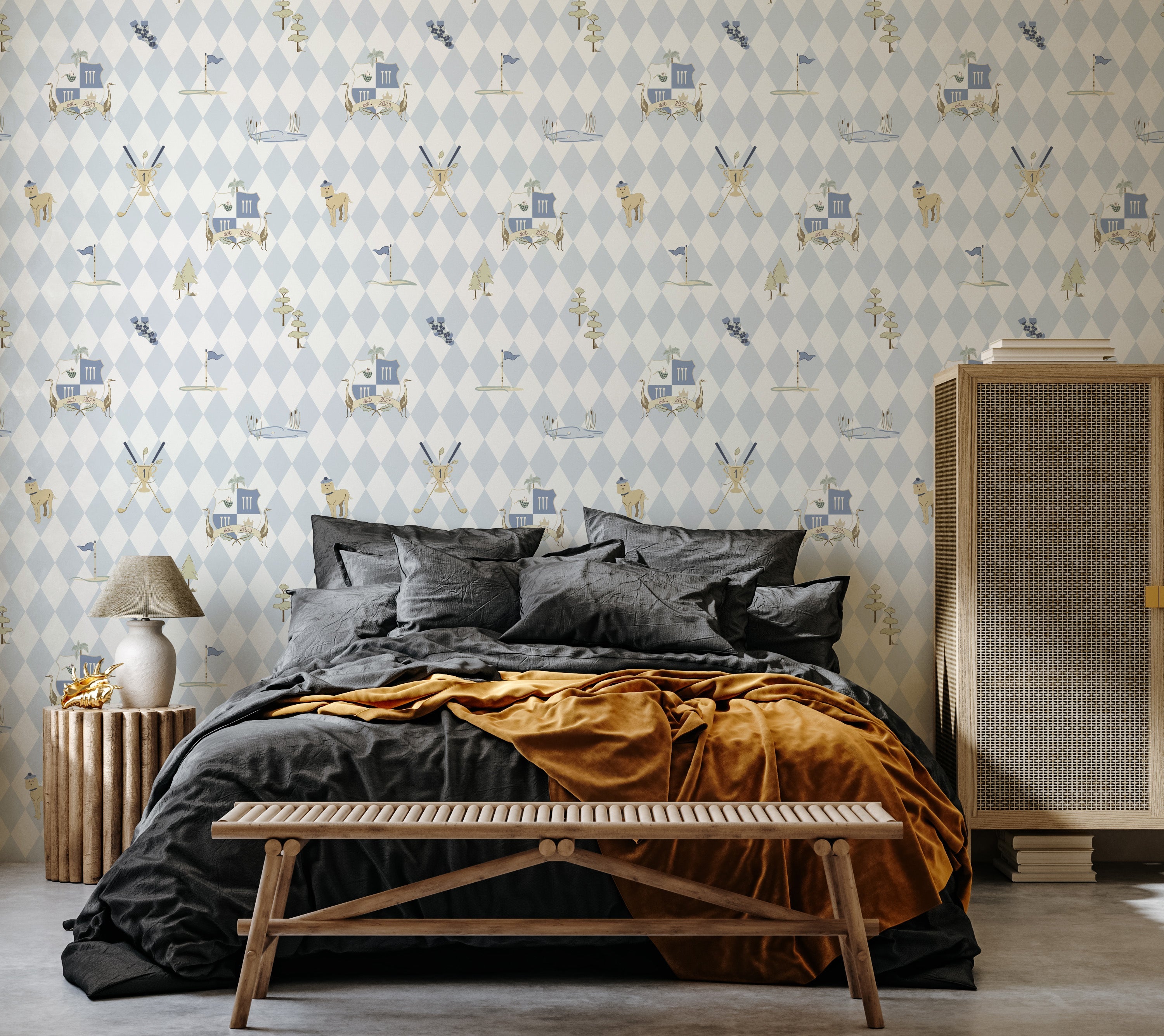 Alfred Wallpaper By Linen And Paper Design
