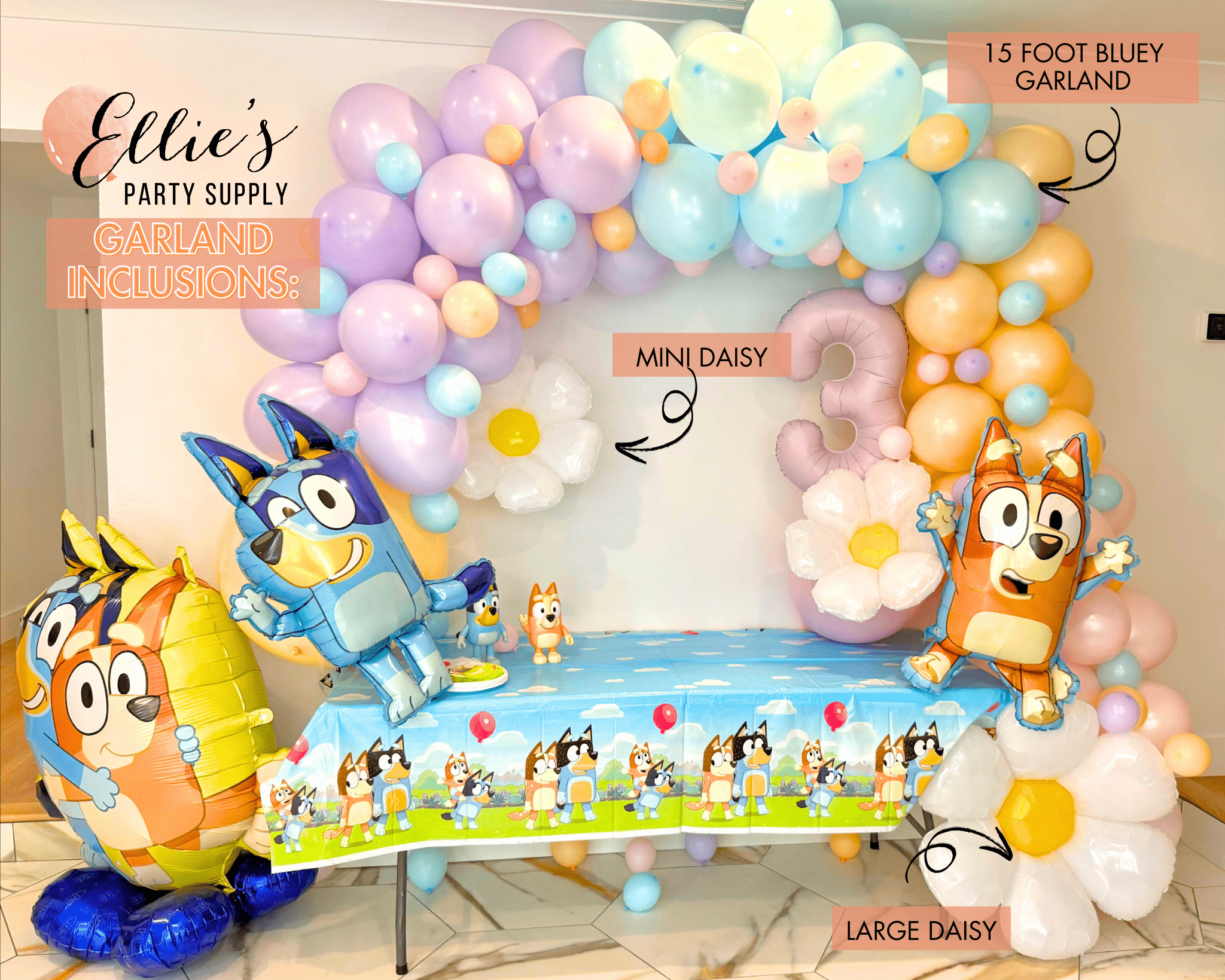 Bluey-inspired Balloon Garland | Kids' Party Balloon Arch Kit