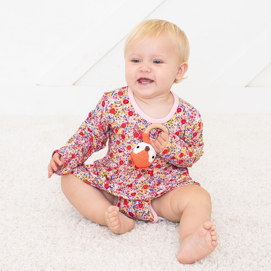 Blush Bloom Bodysuit Dress