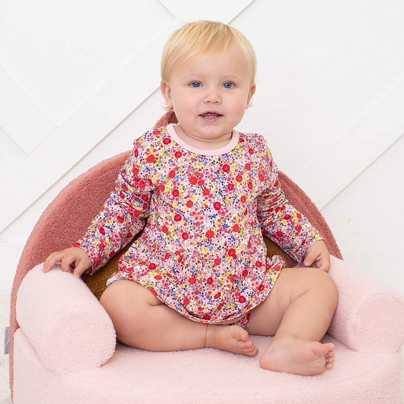 Blush Bloom Bodysuit Dress