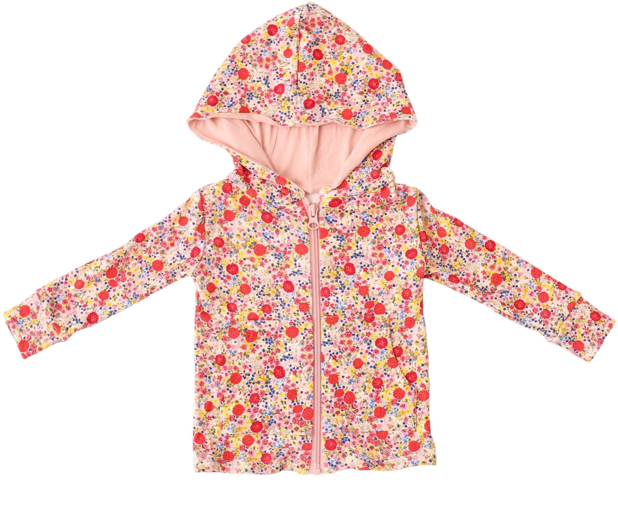 Blush Bloom Zipper Hoodie