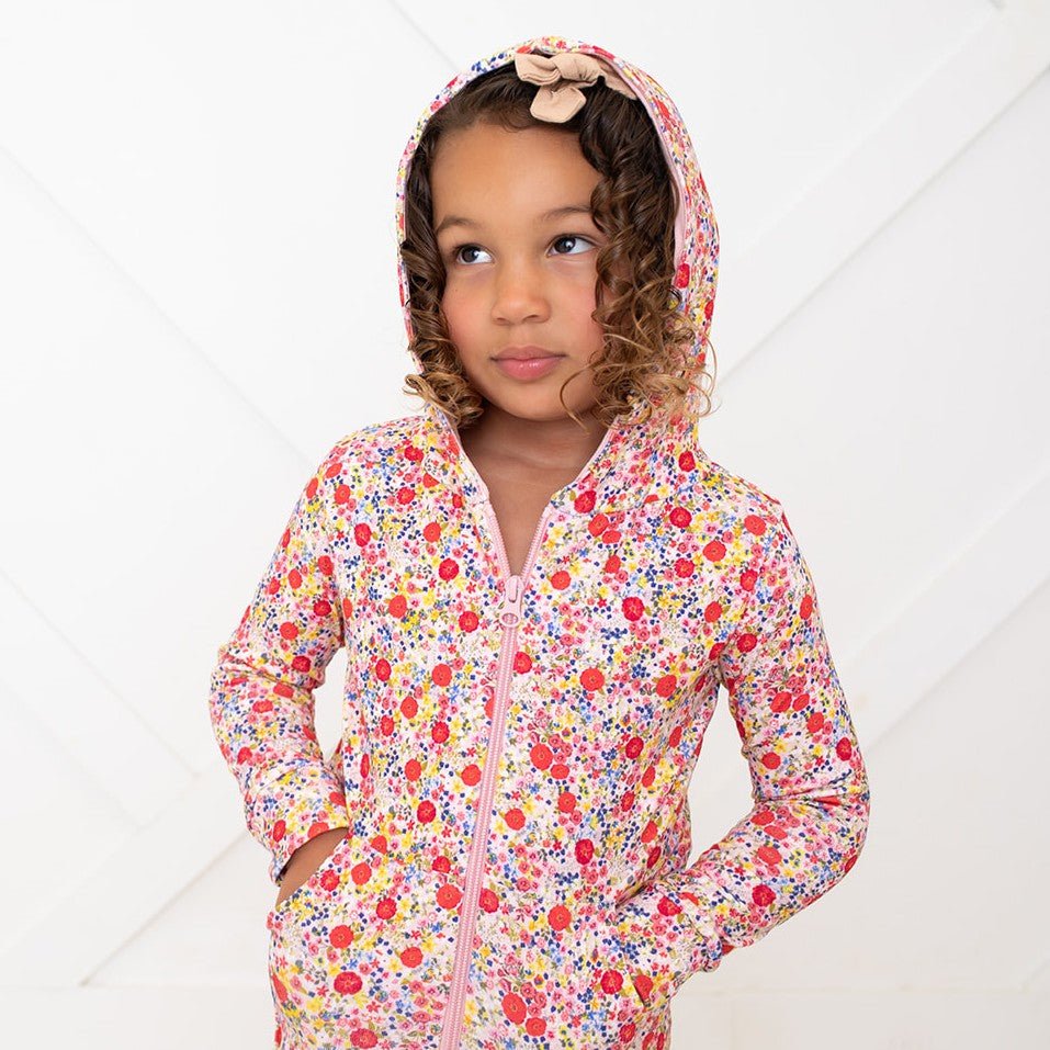 Blush Bloom Zipper Hoodie