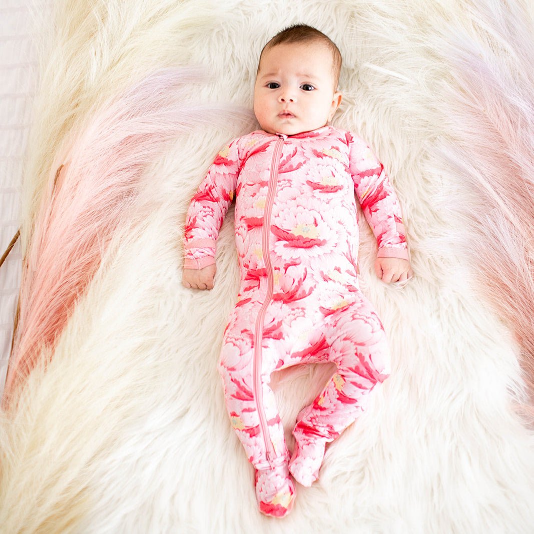 Blush Dreams Floral Footie