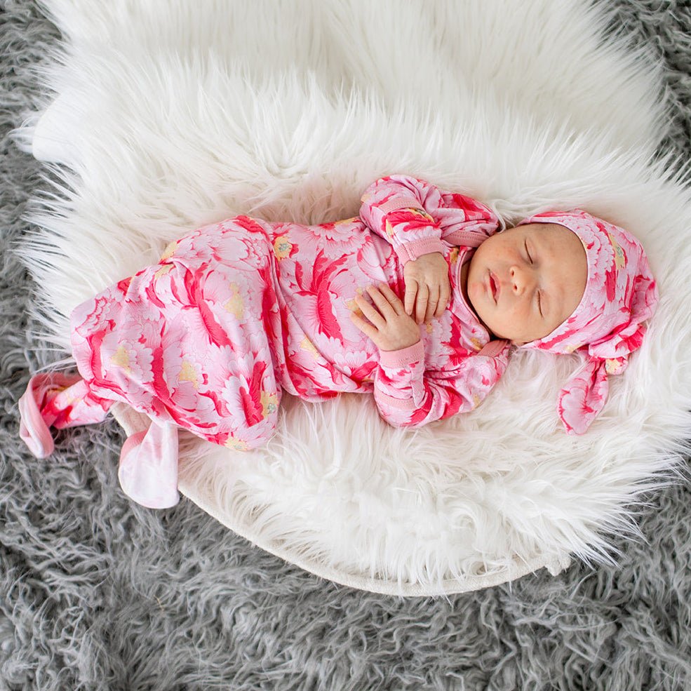 Blush Dreams Floral Gown & Hat