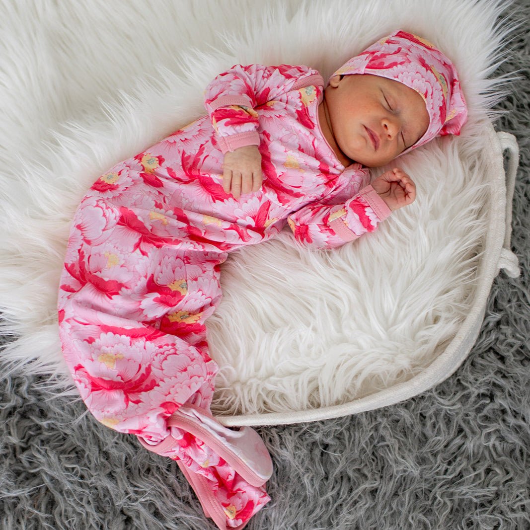 Blush Dreams Floral Gown & Hat