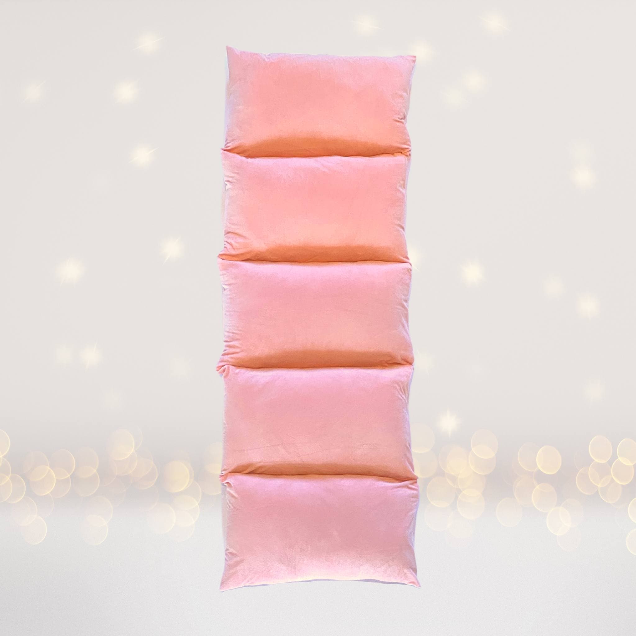 Baby Pink Pillow Bed, Kids Floor Lounger, Glamping Party Bed