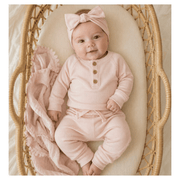 Bamboo Jogger Pants - Blush Ribbed