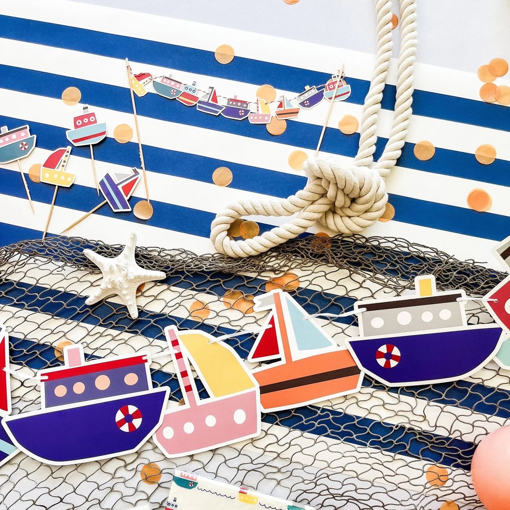 Boat Cupcake Toppers  (8 Per Set)
