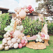 Boho Dusty Rose And Green Balloon Garland Kit