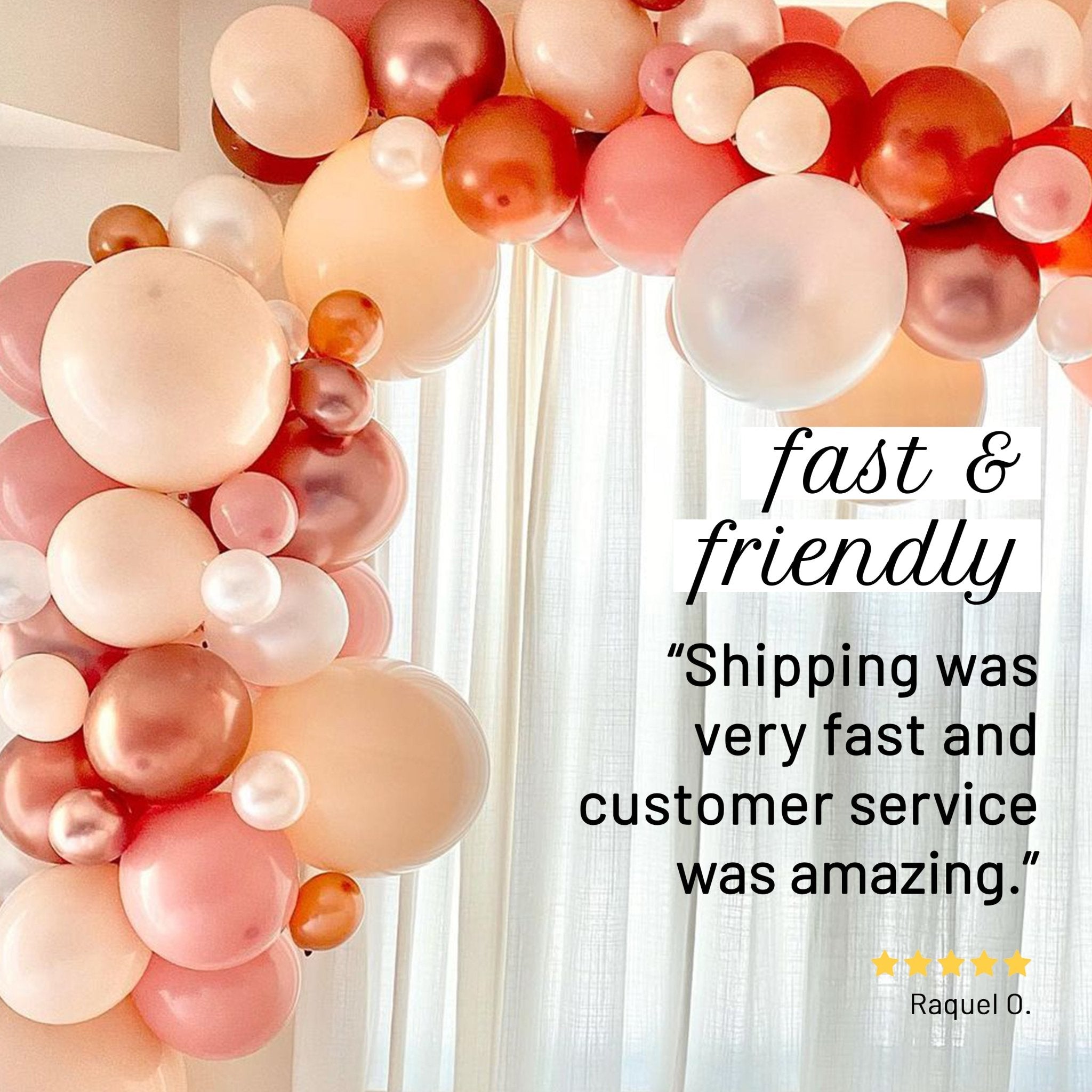 Chrome Rose Balloon Garland Kit