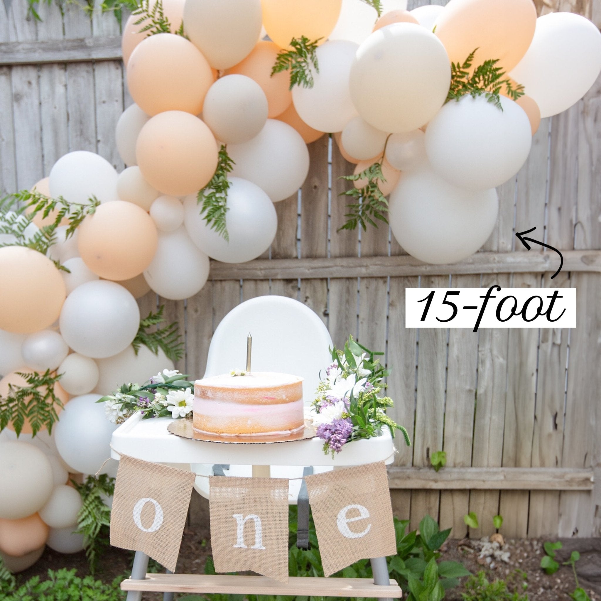 Neutral Boho Balloon Garland Kit – Blush, Linen & White