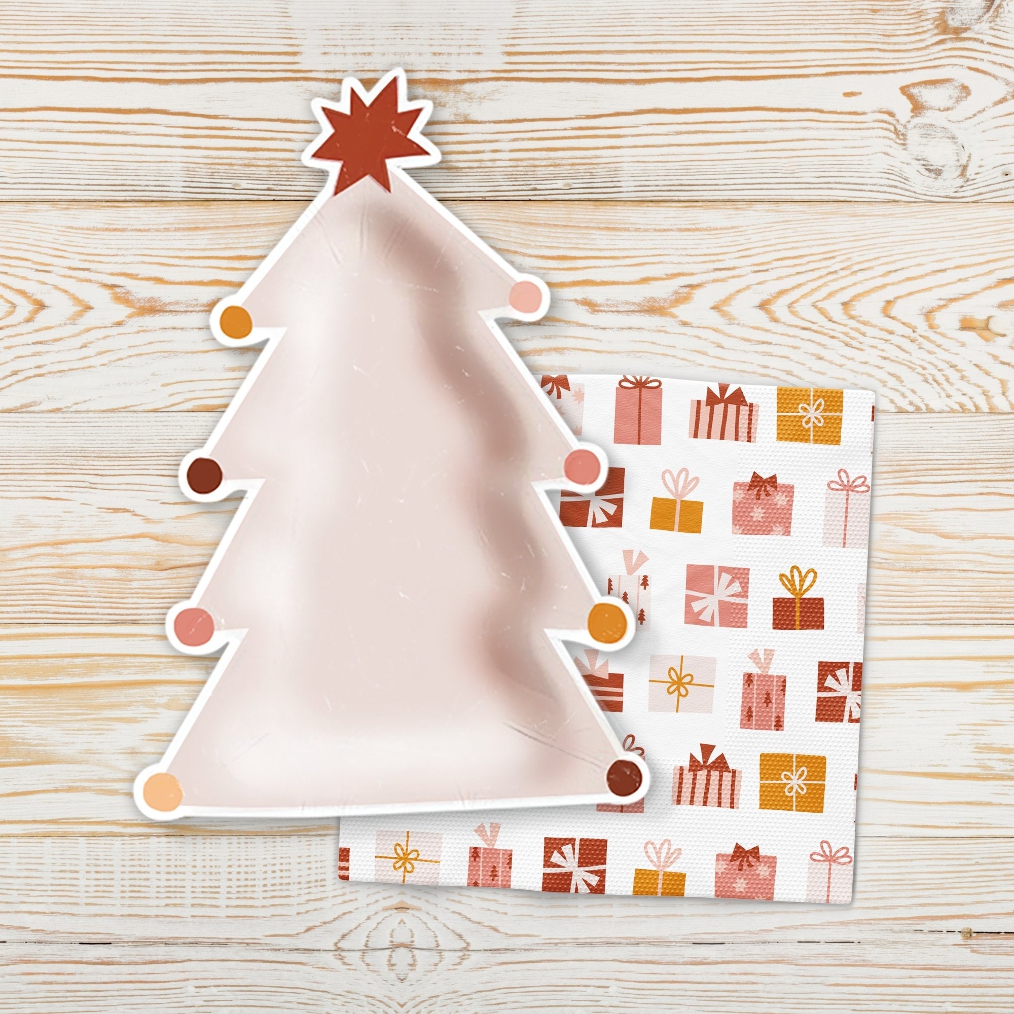 Boho Christmas Present Icon Napkins - Thumbnail 2