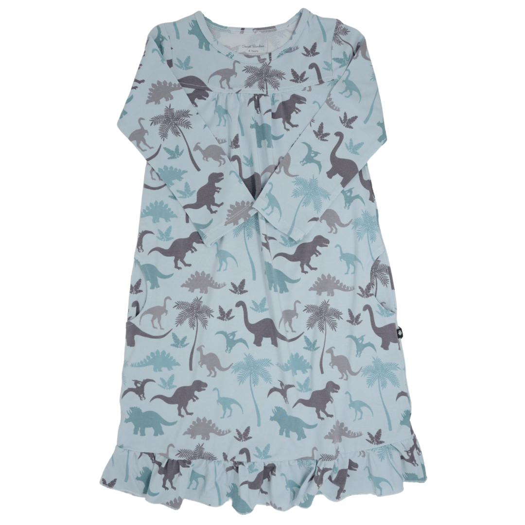 Boho Dress - Blue Dino