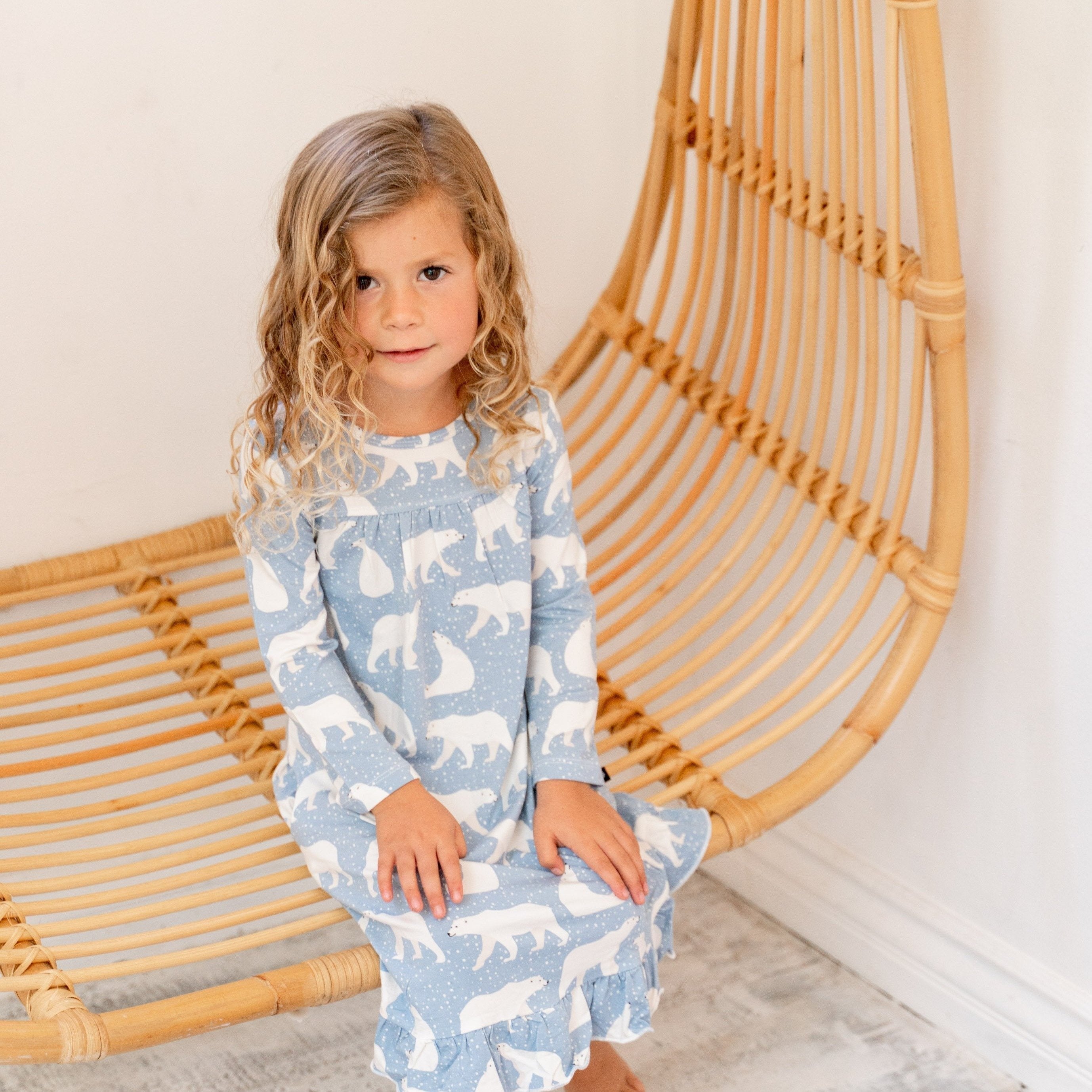 Boho Dress - Polar Bear Blue