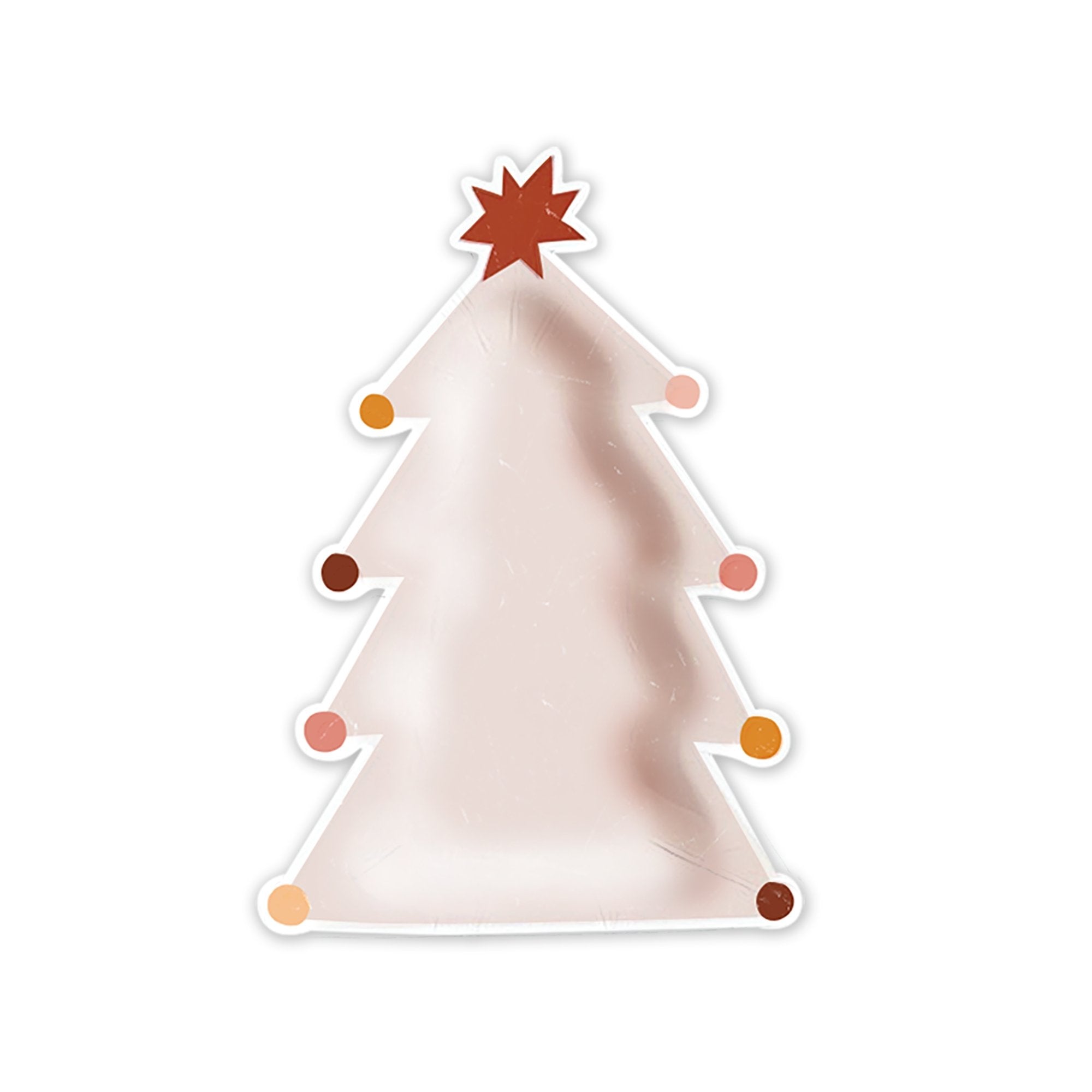 Pink Christmas Tree Paper Plates