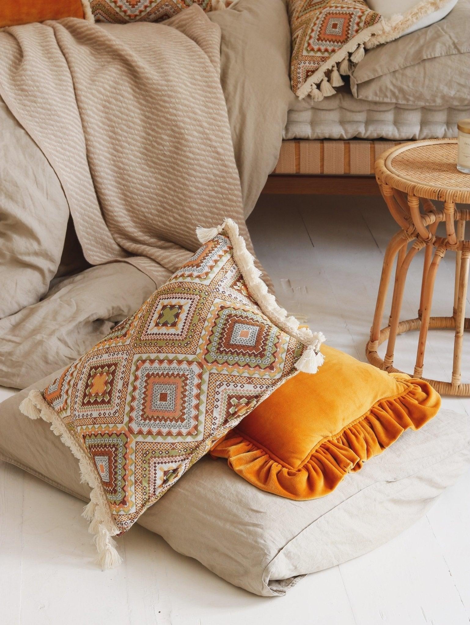 Boho Tribe - Pillow With Fringe