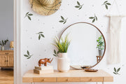 Scandinavian Botanical Leaves - Fabric Nursery Wall Art Decals