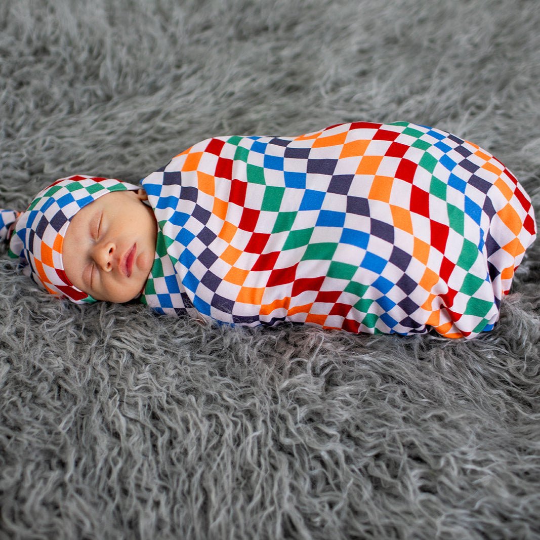 Bold Checks Swaddle