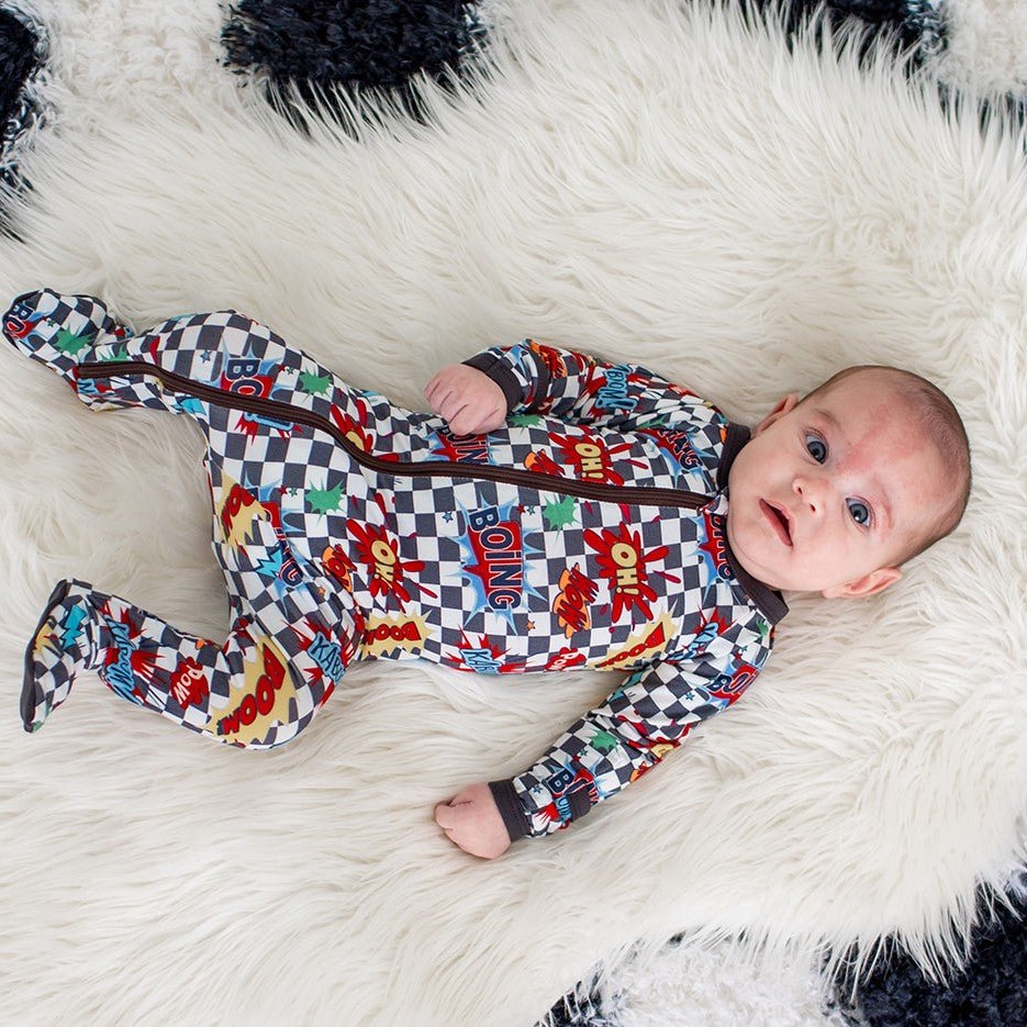 Boomin Checks Footie