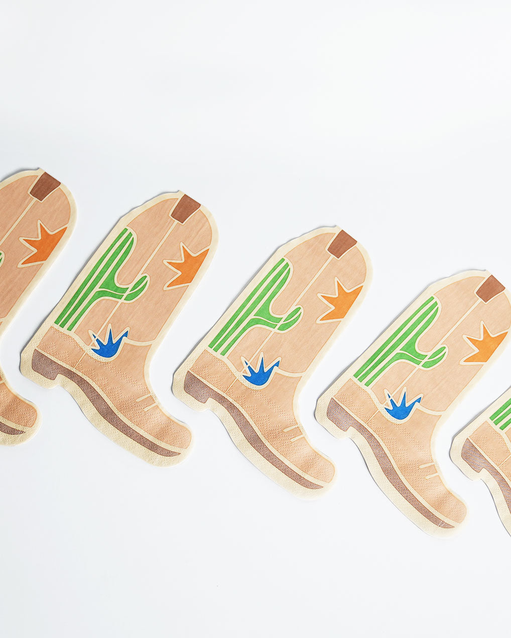 Western Boot Napkins – Cowboy Party Table Napkins (12-pack)