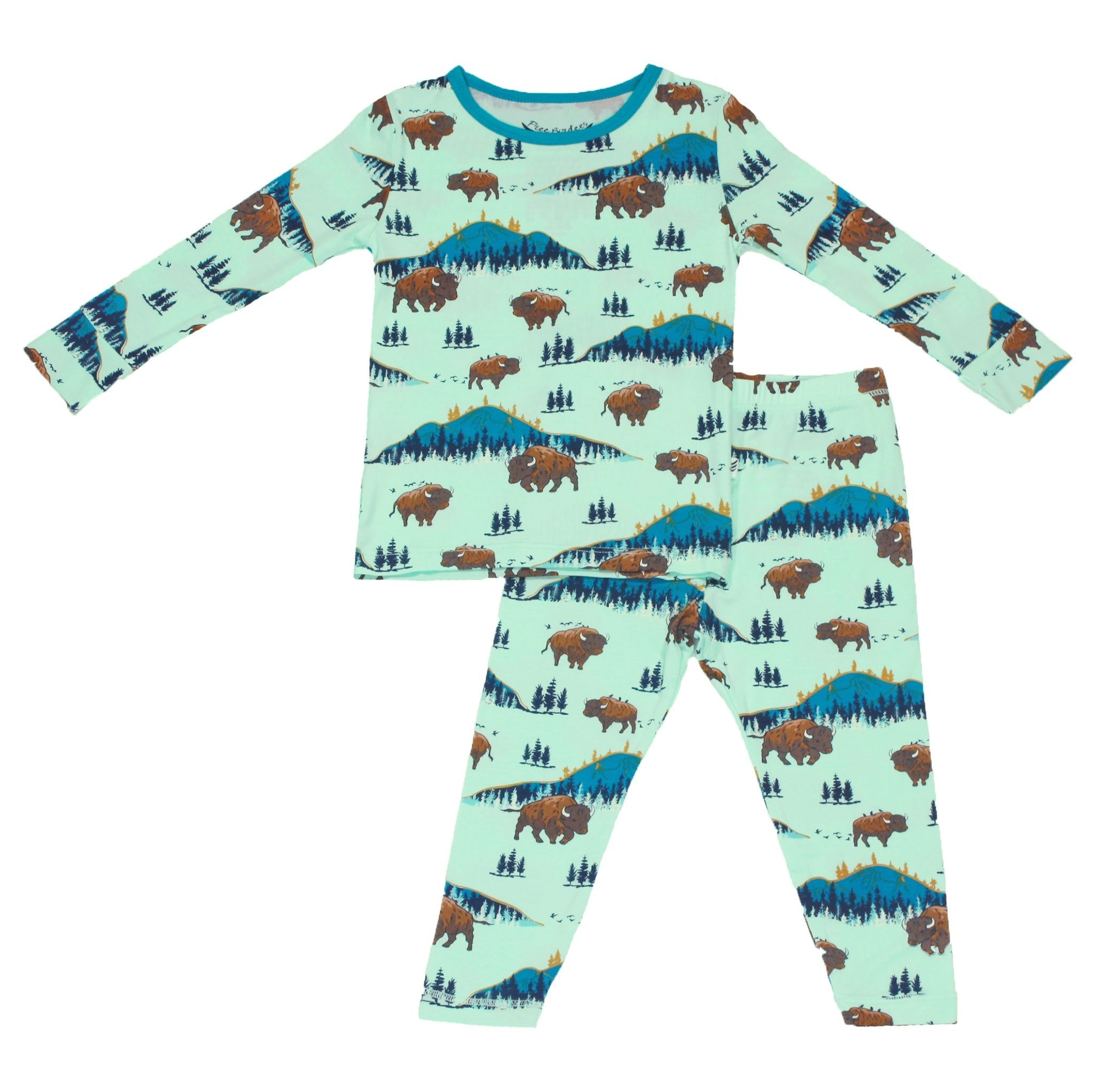 Born To Be Wild Bisons Long Sleeve Pajama Set (6m-24m)