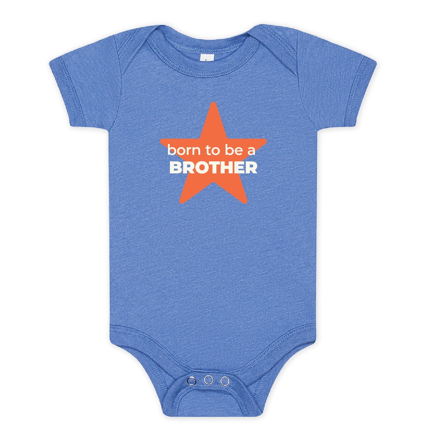 100% Airlume Combed, Ring-spun Cotton Onesie  - Born To Be A Brother (size 3-6 Mo)