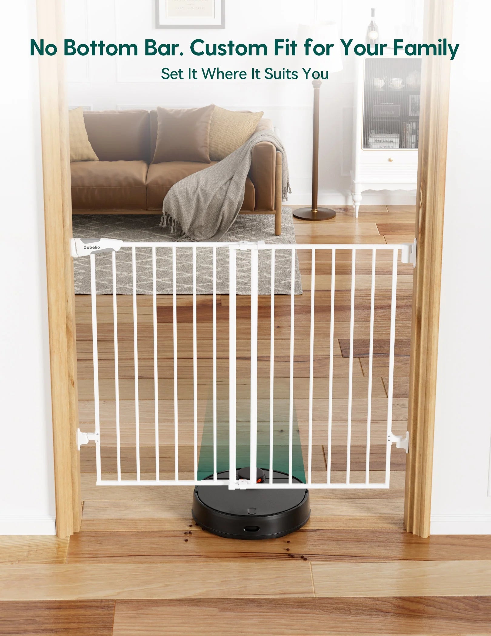 Boundless B17 | No-trip Hardware Mounted Baby Gates For Stairs