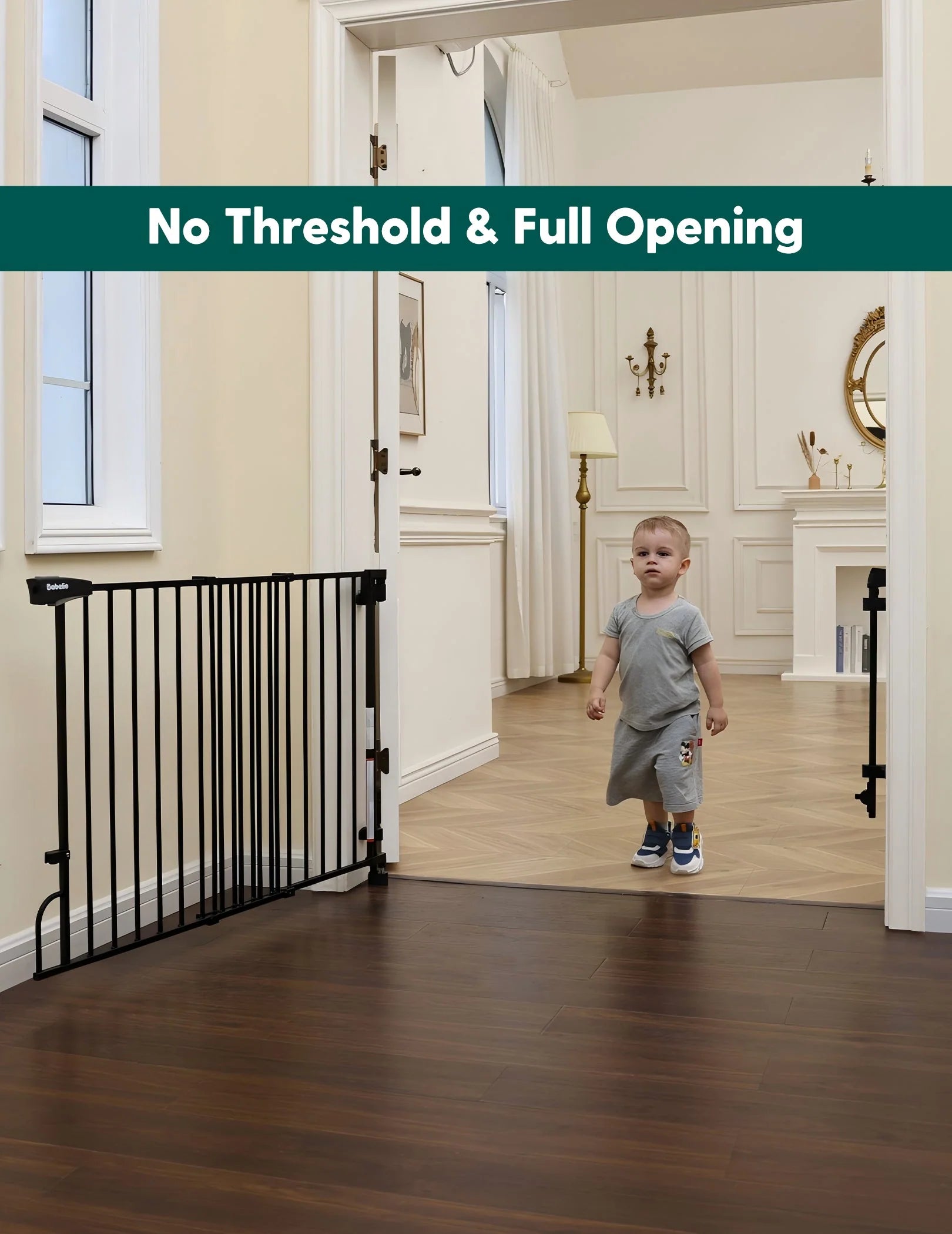 Boundless R30 Proflex | Removable No-trip Baby Gate For Stairs