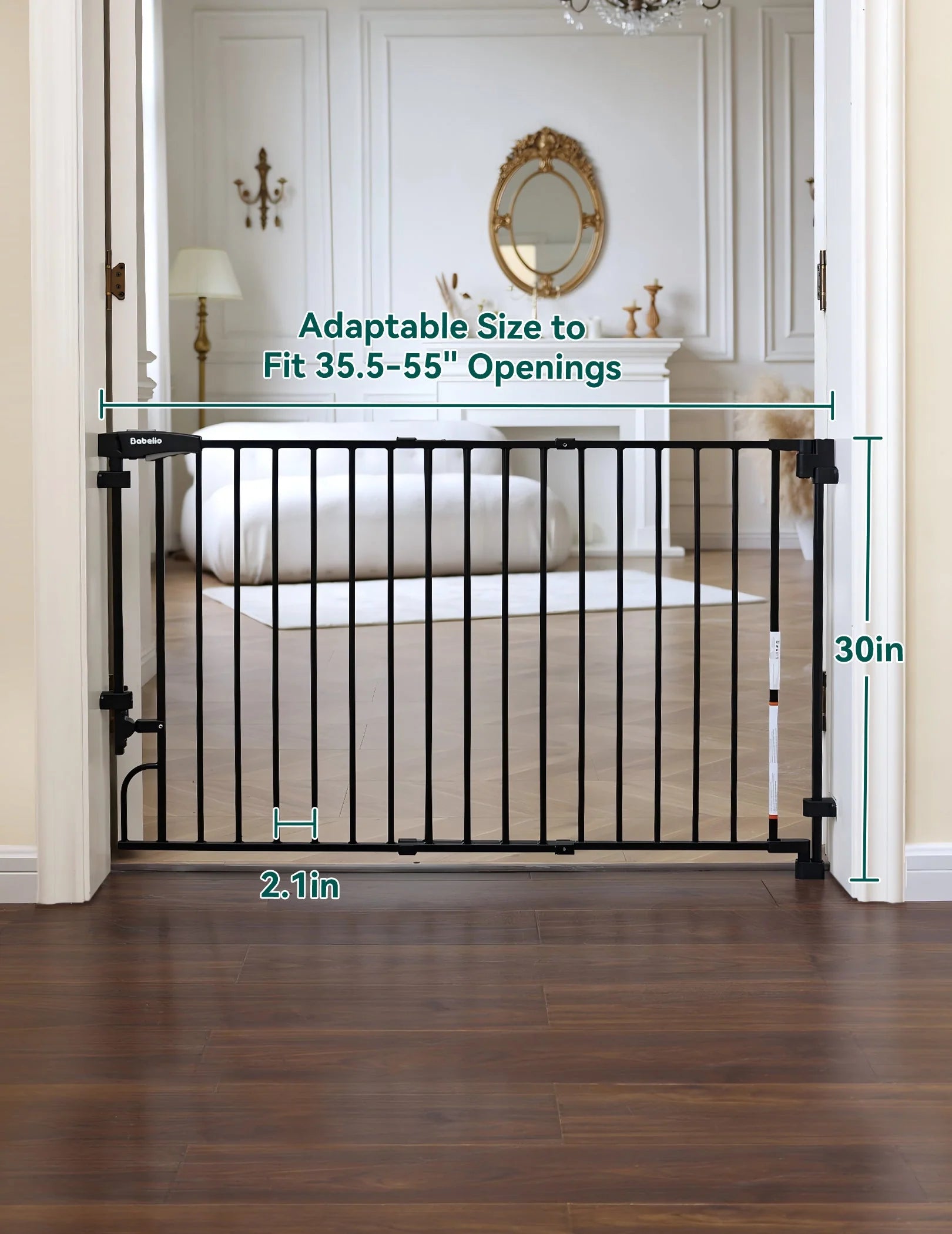 Boundless R30 Proflex | Removable No-trip Baby Gate For Stairs