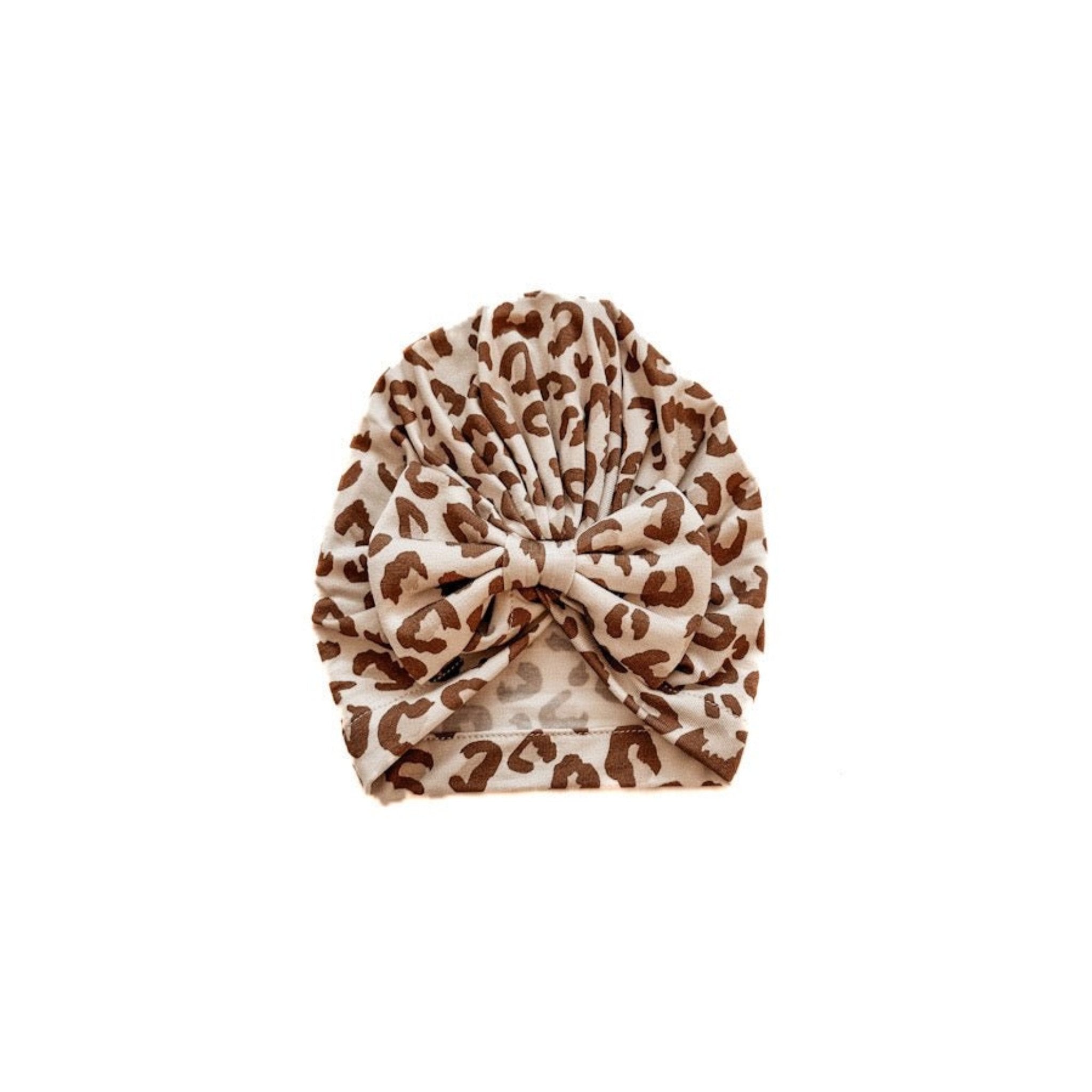 Bow Turban Hat - Leopard