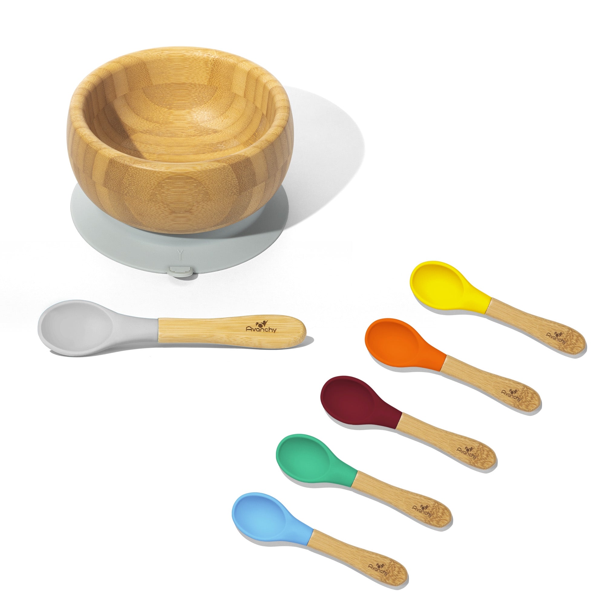 Avanchy Bamboo Suction Baby Bowl + Spoon