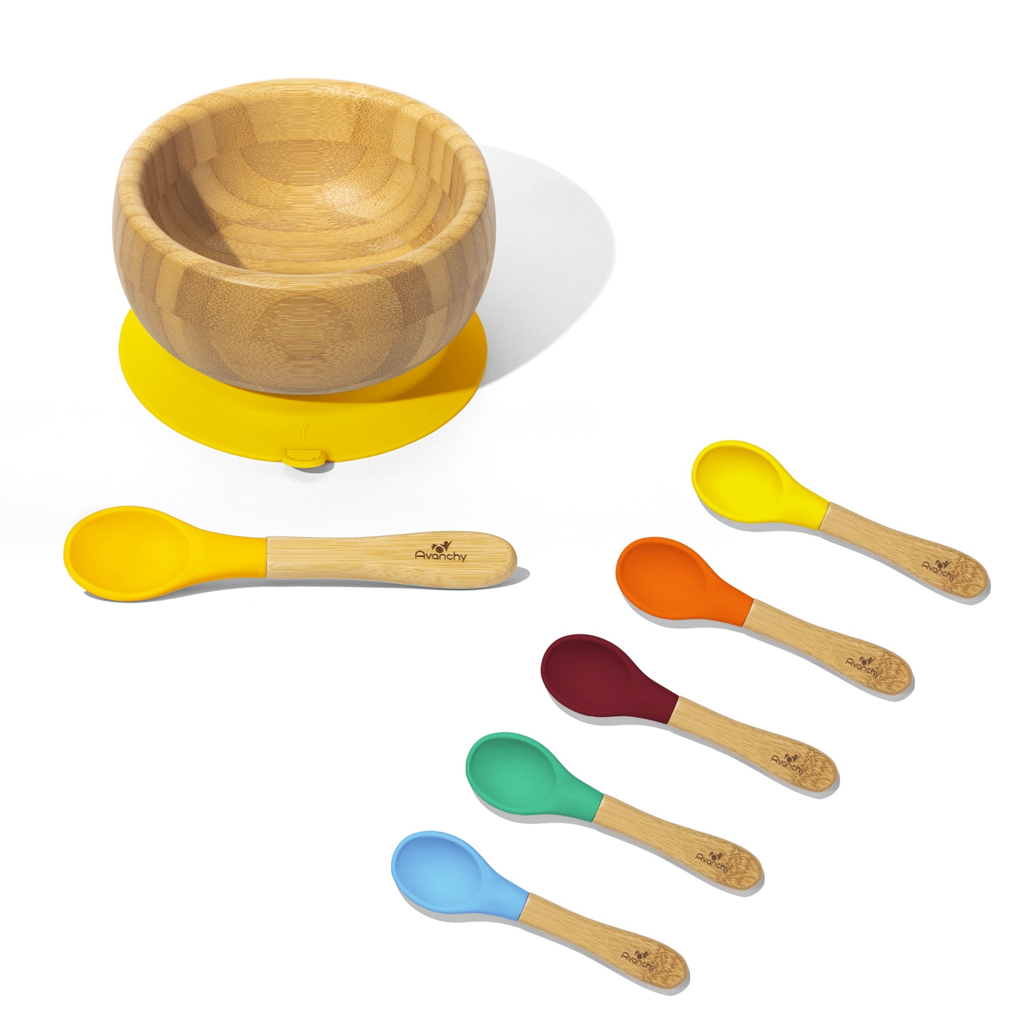 Avanchy Bamboo Suction Baby Bowl + Spoon