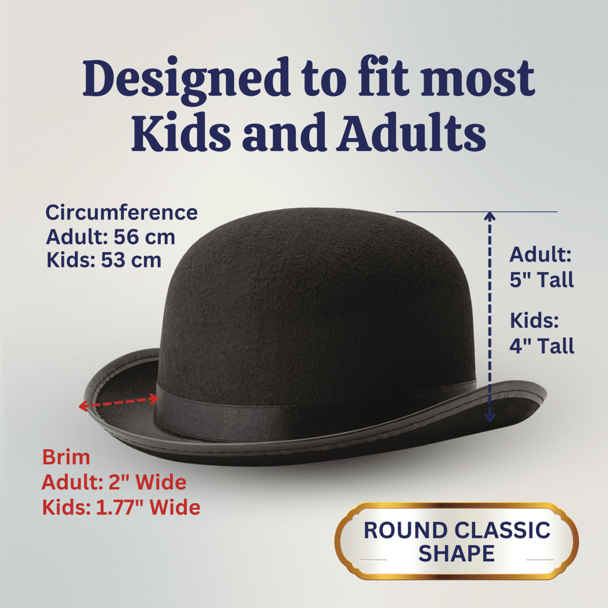 Bowler Derby Hat - Kids