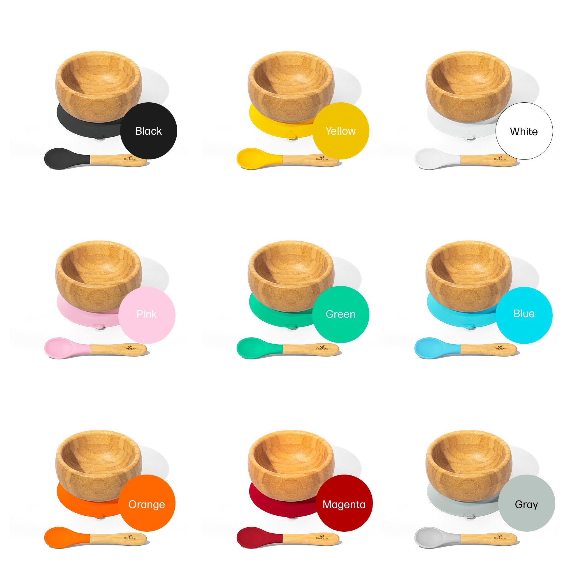 Avanchy Bamboo Suction Baby Bowl + Spoon
