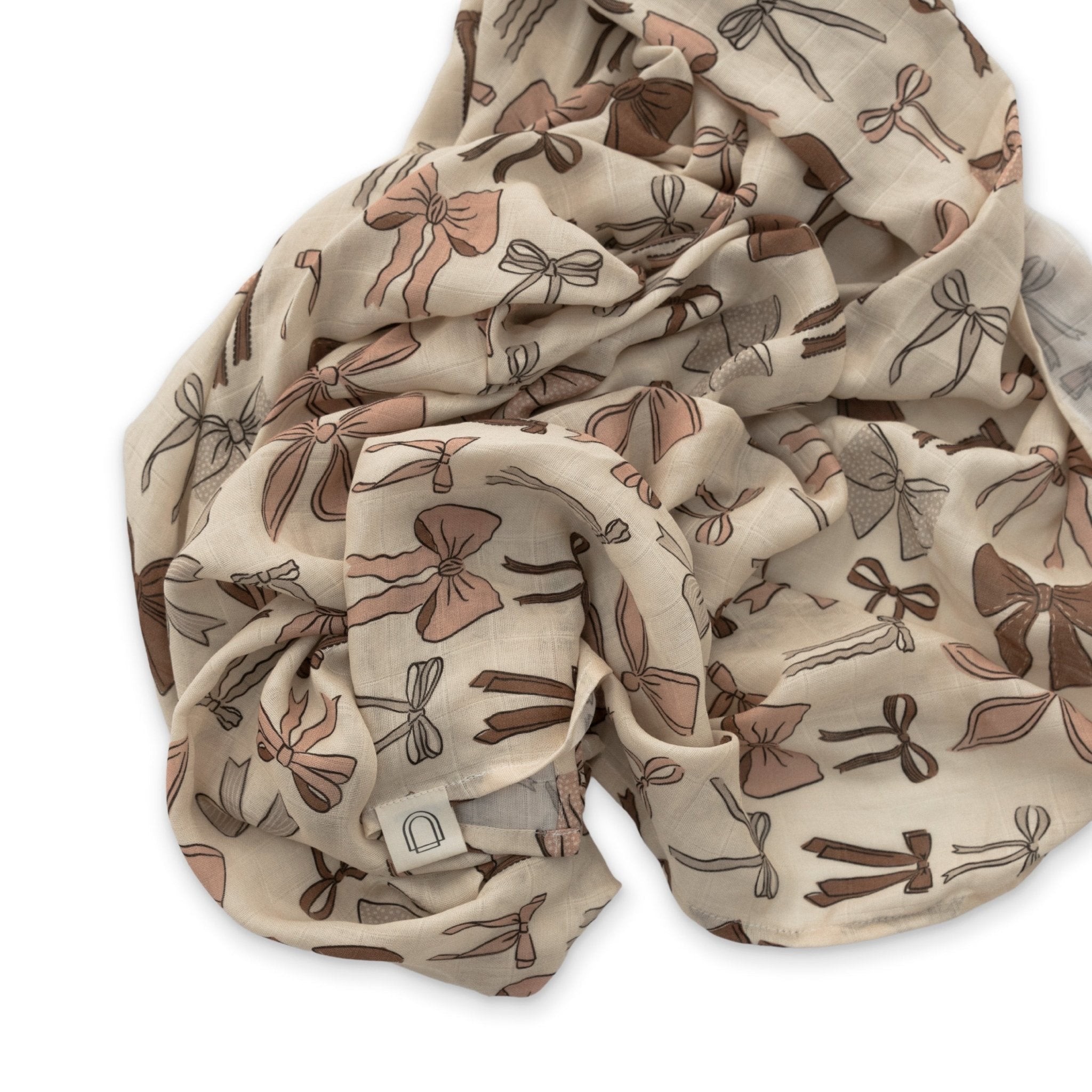 Bows Muslin Swaddle Blanket