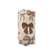 Bows Stretch Swaddle Blanket