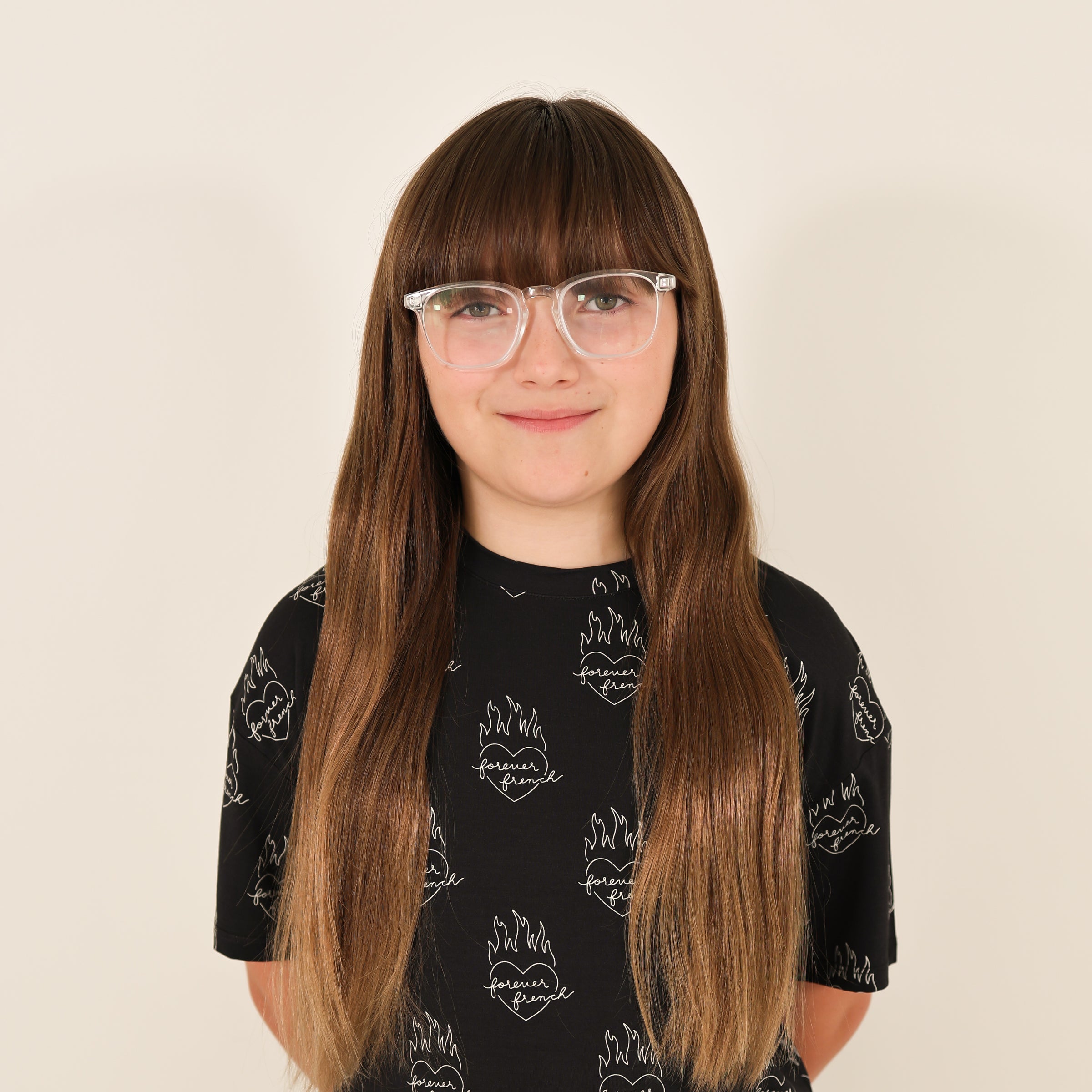 Child Boxy Tee Lounge Set | Flaming Hearts