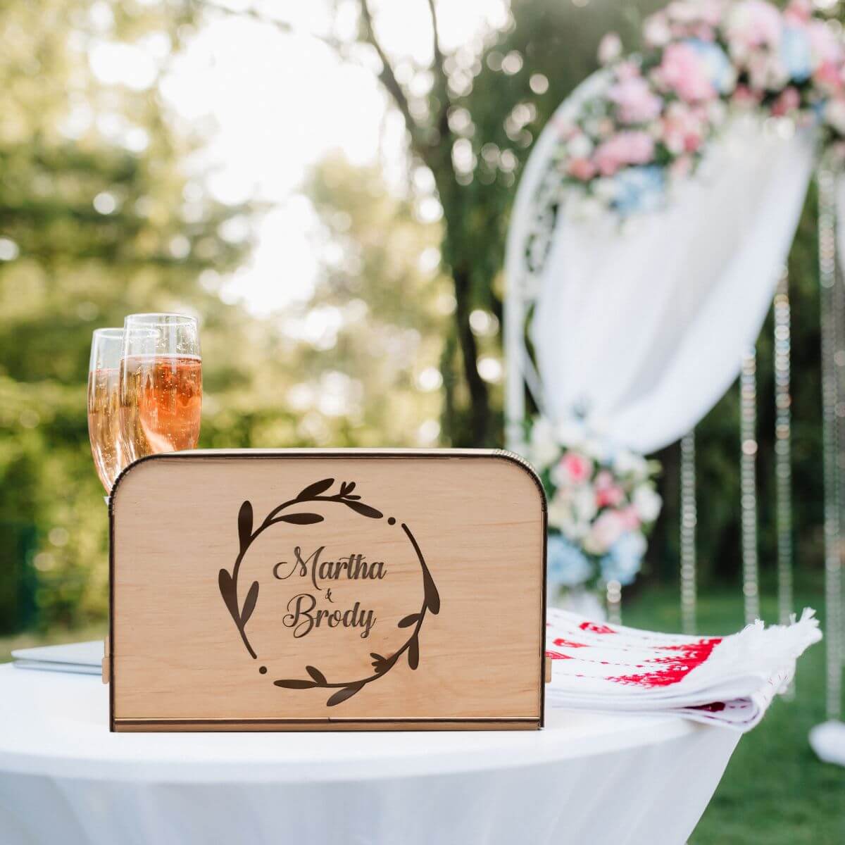 Engraving Wedding Card Box
